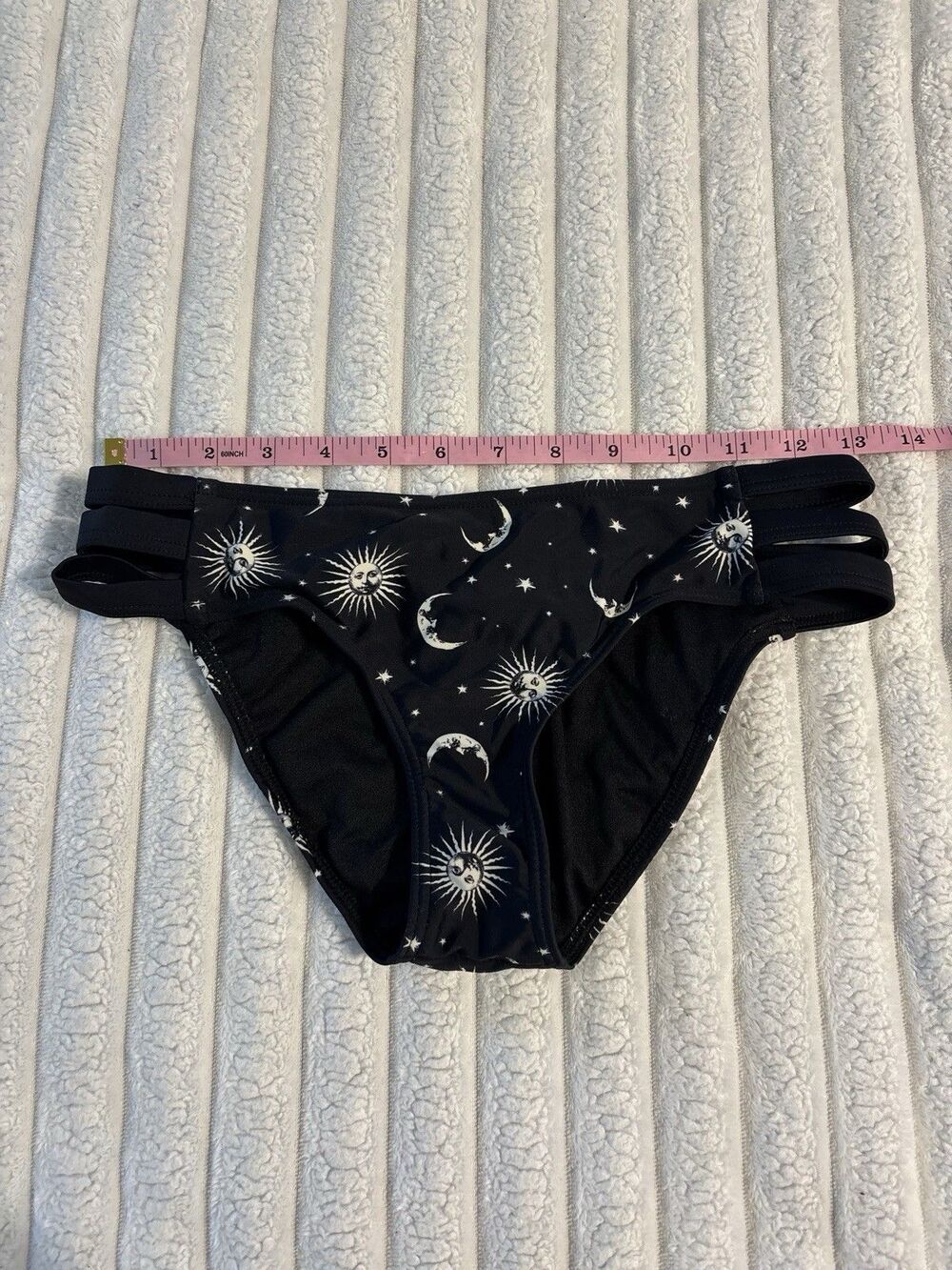 Hot Topic Midnight Hour Celestial Bikini Bottom Women’s XS Black Sun Moon Stars